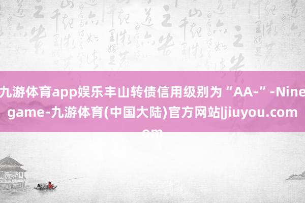 九游体育app娱乐丰山转债信用级别为“AA-”-Ninegame-九游体育(中国大陆)官方网站|jiuyou.com